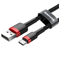 Baseus kabelis Cafule USB - USB-C 2,0 m 2A raudonas-juodas