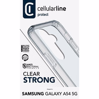 Cellularline Clear Strong - Samsung Galaxy A54 5G dėklas with Antimicrobial Protection (Clear)