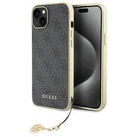 Guess 4G Charms Collection dėklas telefonui iPhone 15 Plus - pilkas