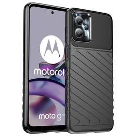 Thunder dėklas Motorola Moto G13 silikoninis šarvuotas dėklas juodas