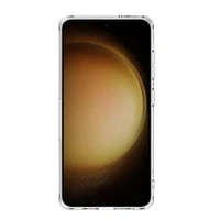 Nillkin Nature Pro šarvuotas dėklas su magnetiniu žiedu Samsung Galaxy S24+ telefonui - baltas