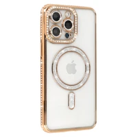 Bling Magnetinis dėklas telefonui Iphone 14 Pro auksinis