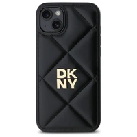 DKNY Quilted Stack Logo dėklas telefonui iPhone 15 Plus - juodas