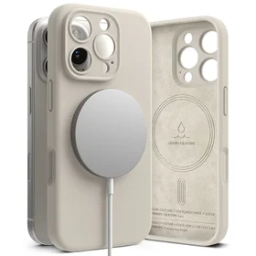 Ringke Silikoninis Magnetinis iPhone 16 Pro Dėklas - Smėlinis