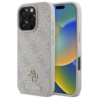 Guess 4G Small Classic Magnetinis dėklas telefonui iPhone 16 Pro Max - rožinė