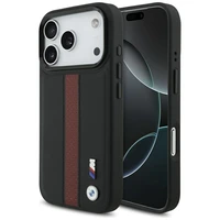 BMW M Perforuotas juostelės logotipas MagSafe dėklas telefonui iPhone 17 Pro - raudonas