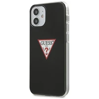 Guess GUHCP12SPCUCTLBK iPhone 12 mini 5.4" juodas kietas dėklas Triangle kolekcija