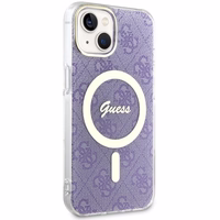 Guess GUHMP14MH4STU iPhone 14 Plus 6.7" violetinis/violetinis kietas dėklas 4G Magnetinis