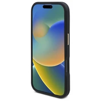 Guess 4G Logotipo plokštelė Magnetinis dėklas telefonui iPhone 16 Pro - juodas