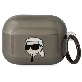 Karl Lagerfeld KLAPHNIKTCK AirPods Pro dėklas juodas/juodas Karl's Head