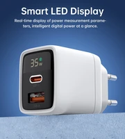 Įkroviklis Choetech PD6052 35W USB-C/USB-A baltas