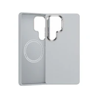 Benks magnetinis Vita Pro silikoninis dėklas Samsung Galaxy S25 Ultra telefonui, pilkas