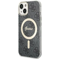 Guess IML 4G magnetinis dėklas telefonui iPhone 15 - juodas