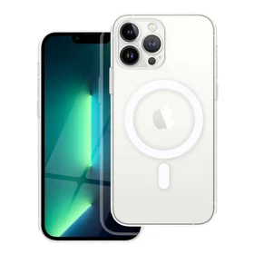 CLEAR MAG COVER magnetinis dėklas telefonui su kameros apsauga, suderinamas su MagSafe, skirtas IPHONE 13 Pro Max, skaidrus