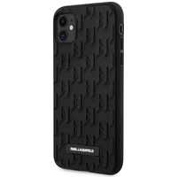 Karl Lagerfeld KLHCN61RUPKLPK iPhone 11 / Xr 6.1" kietas dėklas juodas/juodas 3D monograma