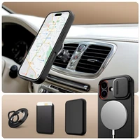 Tech-Protect Kevlar Aura Magnetinis dėklas telefonui iPhone 17 - juodas