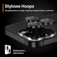PanzerGlass Hoops kameros apsauga iPhone 15 Pro / 15 Pro Max – su juodu rėmeliu