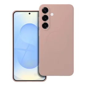 Silikoninis magnetinis dėklas, skirtas SAMSUNG S25 Plus, rožinis