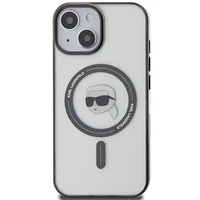 Karl Lagerfeld KLHMP15MHKHNOTK iPhone 15 Plus 6.7" skaidrus kietas dėklas IML Karl's Head MagSafe