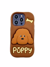 Dėklas 3D PUPPY SU STOVU IPHONE 13 Pro