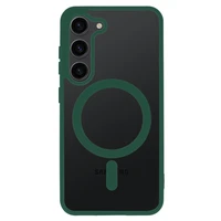 Akrilo spalvos MagSafe dėklas telefonui Samsung Galaxy S24 FE - žalias