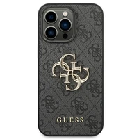Guess 4G Big Metal Logo dėklas telefonui iPhone 14 Pro Max - pilkas