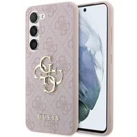 Guess GUHCS23S4GMGPI S23 S911 rožinis/rožinis kietas dėklas 4G Big Metal Logo