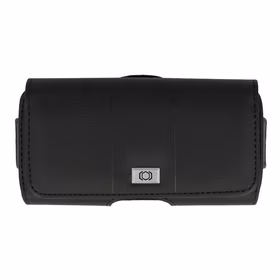 Tel Protect MAX diržo dėklas (DYDIS 14) Iphone 11/16 Plus/16 Pro/17 Pro/Huawei P30 Lite/Samsung S23/S24/S25 juodas, odinis (155x80x14 mm)