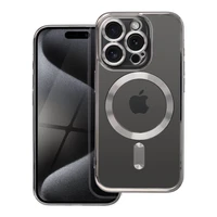 ELECTRO MAG COVER dėklas telefonui suderinamas su Magnetiniu IPHONE 15 Pro pilkas titano