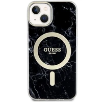 Guess GUHMP14MPCUMAK iPhone 14 Plus 6.7" Dėklas telefonui juodas marmuras magnetinis