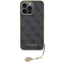 Guess 4G Charms Collection Dėklas telefonui iPhone 15 Pro Max - pilkas