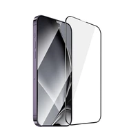 Apsauginis stiklas su metalo rėmu skirtas iPhone 14 Pro Max 6,7", juodas rėmas