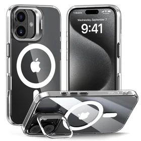 Tech-Protect MagStand MagSafe iPhone 16 dėklas - skaidrus