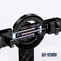 Blavec asmenukių lazda Aluminium Fusion P-07 Magsafe trikojis + nuotolinio valdymo pultas + 2 lempos 1,4 metro (SSFP07-MTR2LB14) juodas