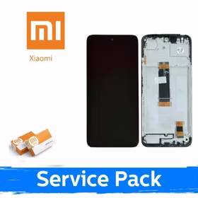 LCD ekranas suderinamas su Xiaomi Redmi 13 4G / Redmi 13 5G / Poco M6 4G juodas su rėmeliu (Service Pack)
