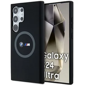 BMW M Silikoninis spausdintas žiedas Magnetinis dėklas telefonui Samsung Galaxy S24 Ultra - juodas