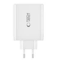 "Tech-Protect NC100W-GAN" įkroviklio tinklas GaN 3x USB-C PD 100W / USB-A QC 3.0 - juodas