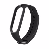 Silikoninis dirželis XIAOMI Mi Band 5 / 6 / 7 juodas (01)