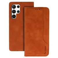 Dėklas telefonui Wonder Prime Samsung Galaxy S22 Ultra rudas