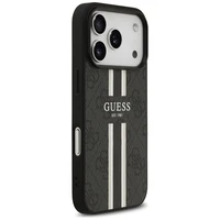 GUESS dėklas telefonui IPHONE 17 Pro, suderinamas su MagSafe GUHMP17LP4RPSK (4G Printed Stripes), juodas