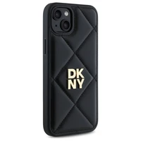 DKNY Quilted Stack Logo dėklas telefonui iPhone 15 Plus - juodas
