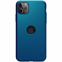 Nillkin Super Frosted Shield - dėklas Apple iPhone 11 Pro Max z wycięciem na logo (Peacock mėlynas)