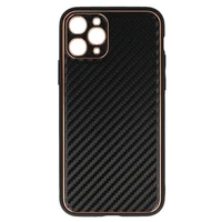 TEL PROTECT Leather Carbon dėklas telefonui Iphone 11 juodas