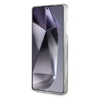 Karl Lagerfeld mygtukinis Choupette Head atspausdintas logotipas Magnētinis Samsung Galaxy S25 Ultra dėklas baltas