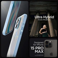 Spigen Ultra Hybrid iPhone 15 Pro Max dėklas - šviesiai mėlynas