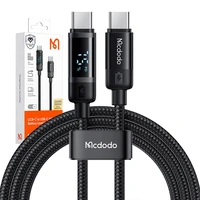 Mcdodo CA-5780 USB-C į USB-C 60W duomenų kabelis 1.2m (juodas)