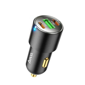 Automobilinis įkroviklis Hoco NZ6 PD45W 2xType-C/1xUSB-A juodas