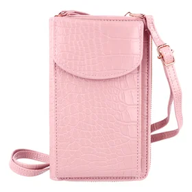 Megztas krepšys telefonui GCW12 rožinis