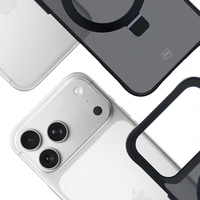 3mk Smoke magnetinis dėklas su stovu iPhone 17 Pro telefonui - juodas