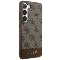 Guess 4G Stripe Collection dėklas telefonui Samsung Galaxy S24+ - rudas